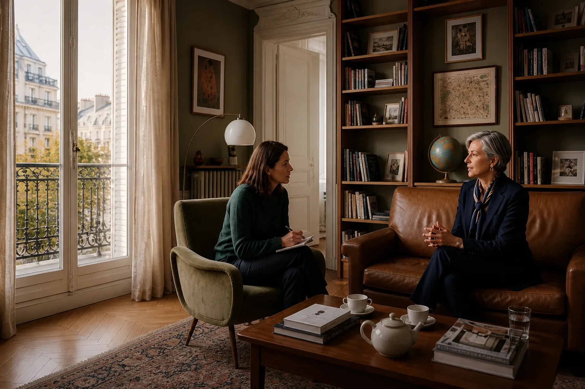 Amélie Dubois, mindset coach and performance psychologist, in her Paris consulting room